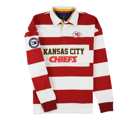 Tommy Hilfiger Mens Kansas City Chiefs Rugby Polo Shirt, Style # 6V10Z959 