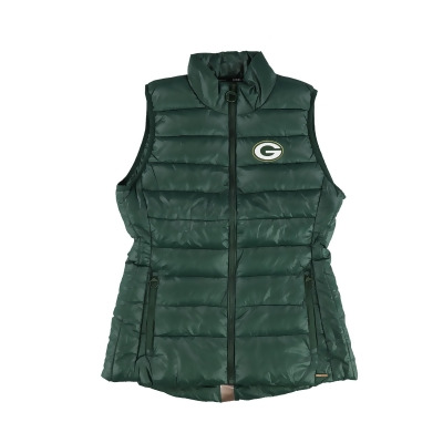 NFL Womens Green Bay Packers Puffer Vest, Style # 6Q10Z481 
