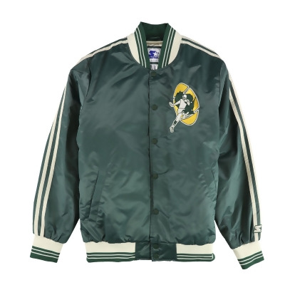 STARTER Mens Green Bay Packers Varsity Jacket, Style # LS0LZ741 