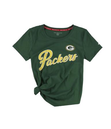 Tommy Hilfiger Womens Green Bay Packers Graphic T-Shirt, Green, Small