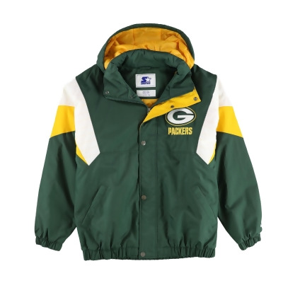 STARTER Mens Green Bay Packers Logo Windbreaker Jacket, Style # LS00Z736 
