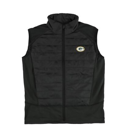 NFL Mens Green Bay Packers Puffer Vest, Black, Large (Regular)