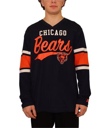 Women's Fanatics Branded Navy/White Chicago Bears Ombre Long Sleeve T-Shirt