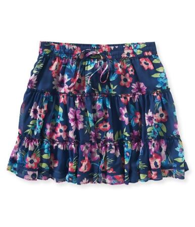 Aeropostale Womens Sheer Floral Mini Skirt - L