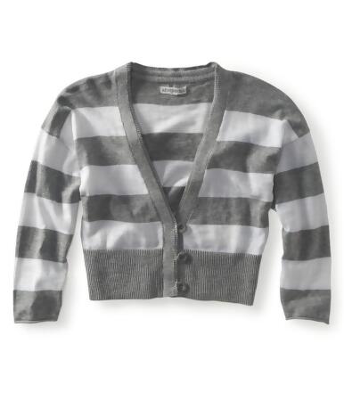 Aeropostale Womens Cropped Stripe Cardigan Sweater - S