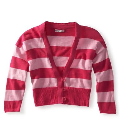 Aeropostale Womens Cropped Stripe Cardigan Sweater - XL