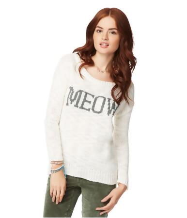 Aeropostale Womens Meow Text Knit Sweater - M