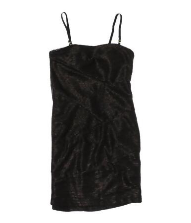 City Studio Womens Studio Shimmer Strapless Cocktail Shift Dress - M