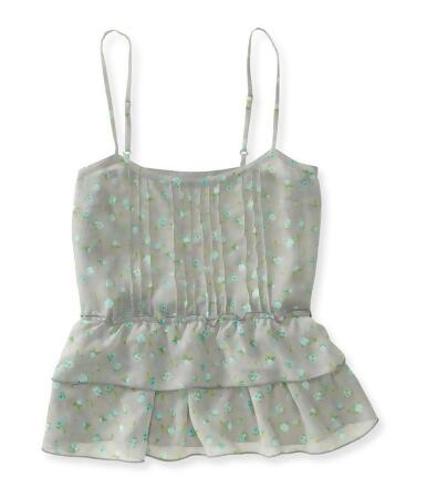 Aeropostale Womens Sheer Floral Halter Cami - L