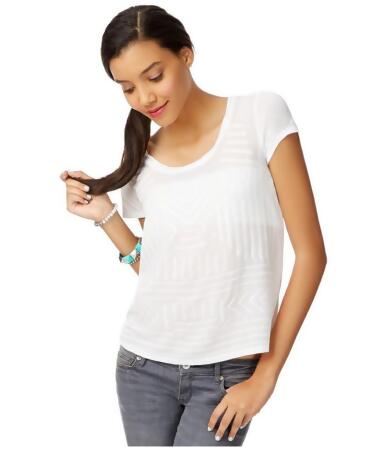 Aeropostale Womens Sequined Chiffon Embellished T-Shirt - L