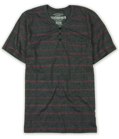 Ecko Unltd. Mens Fireworks Y-Neck Striped Henley Shirt - S