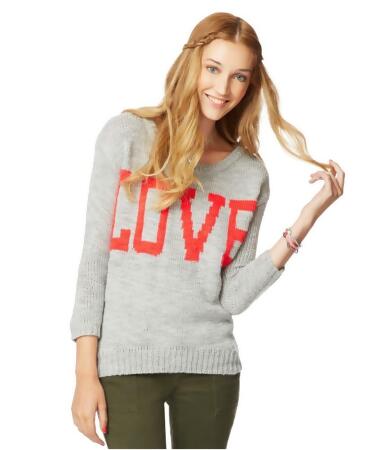 Aeropostale Womens Love Knit Sweater - L