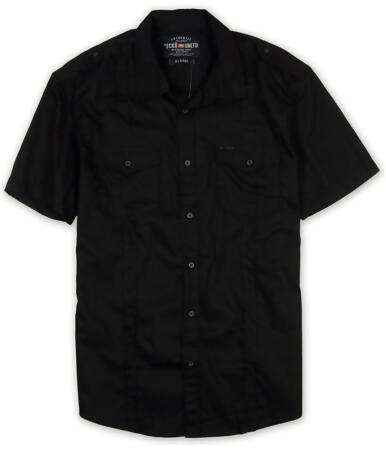 Ecko Unltd. Mens Roberts Ss Woven Button Up Shirt - S