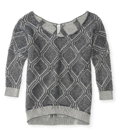 Aeropostale Womens Brindled Diamond Knit Sweater - XL