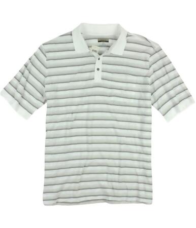 Alfani Mens Ls Striped Rugby Polo Shirt - Big 2X