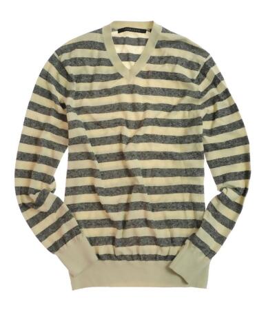 Sean John Mens Stripe V-Neck Knit Sweater - 2XL