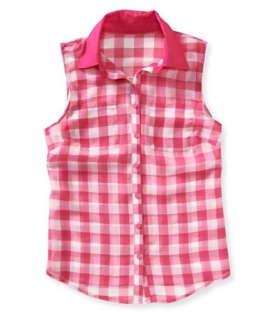 Aeropostale Womens Checkered Chiffon Tank Top - S