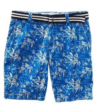 Aeropostale Mens Belted Tropical Pattern Casual Chino Shorts - 27