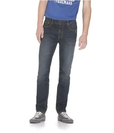 Aeropostale Mens Rivington Skinny Dark Wash Slim Fit Jeans - 27