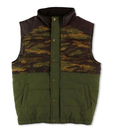 Ecko Unltd. Mens Camo Pieced Military Vest - L