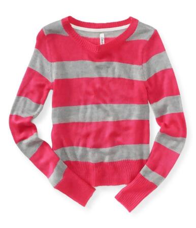 Aeropostale Womens Stripe Crew Knit Sweater - S