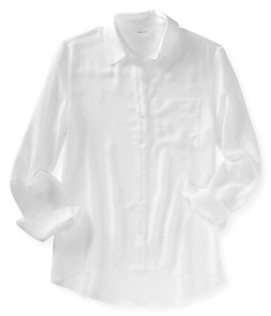 Aeropostale Womens Semi-Sheer Button Down Blouse - M