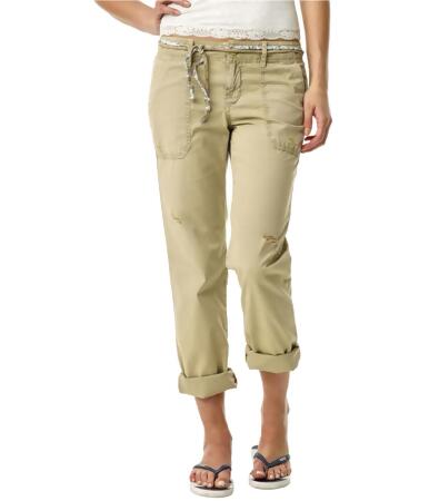 Aeropostale Womens Straight Leg Belted Casual Chino Pants - 0