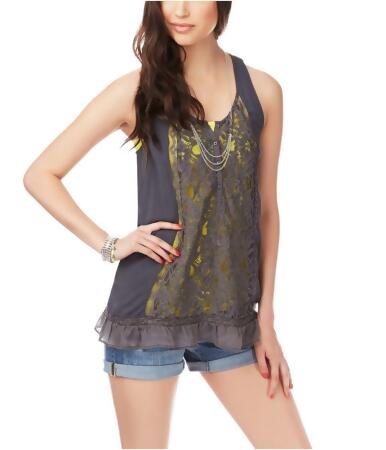 Aeropostale Womens Lace Placket Racerback Henley Shirt - S