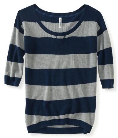 Aeropostale Womens Striped Ribbed Knit Sweater - XL