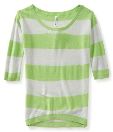 Aeropostale Womens Striped Ribbed Knit Sweater - S