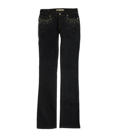 Andrew Charles Womens Backstage Rhinestoned Boot Cut Jeans - 24