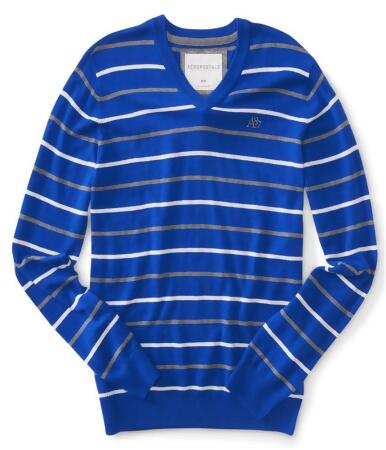 Aeropostale Mens Stripe A87 Knit Sweater - L