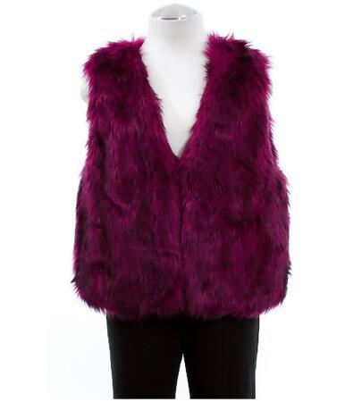 Safari Womens By Imposter Faux Fur Sweater Vest - M