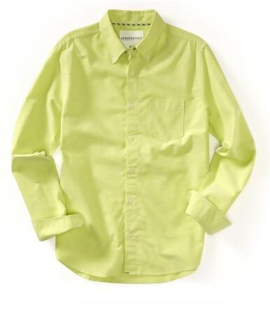 Aeropostale Mens Solid Oxford Button Up Shirt - M