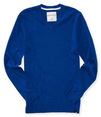 Aeropostale Mens Solid Ribbeed Pullover Sweater - L