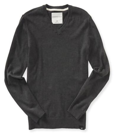 Aeropostale Mens Solid Ribbeed Pullover Sweater - S
