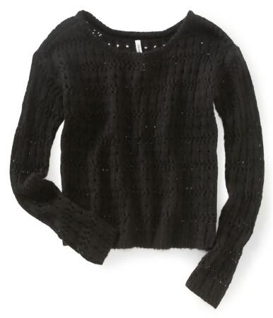 Aeropostale Womens Crochet Pullover Knit Sweater - S