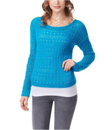 Aeropostale Womens Crochet Pullover Knit Sweater - L