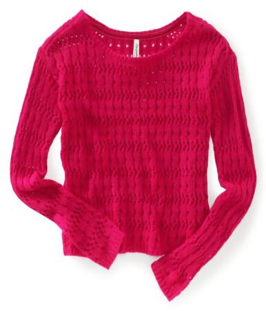 Aeropostale Womens Crochet Pullover Knit Sweater - S