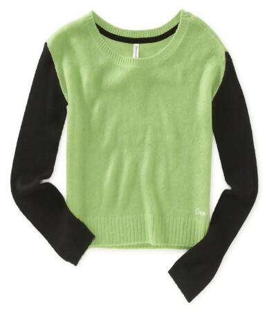 Aeropostale Womens Colorblocked Sleeve Crew Knit Sweater - L