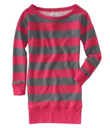 Aeropostale Womens Stripe Fleece Sweater Dress - S
