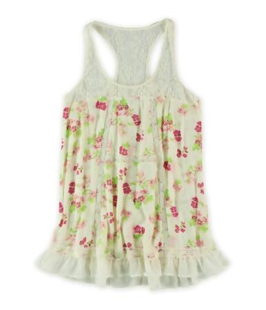 Aeropostale Womens Floral Lace Tank Top - M