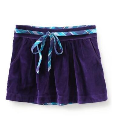 Aeropostale Womens Velour Removable Belt Mini Skirt - XS
