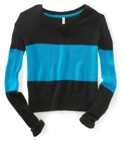 Aeropostale Womens Colorblock Boxy Crew Knit Sweater - L