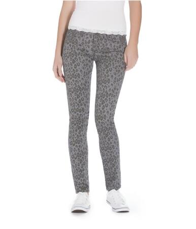 Aeropostale Womens Cheetah Print Ultra Denim Skinny Fit Jeans - 00