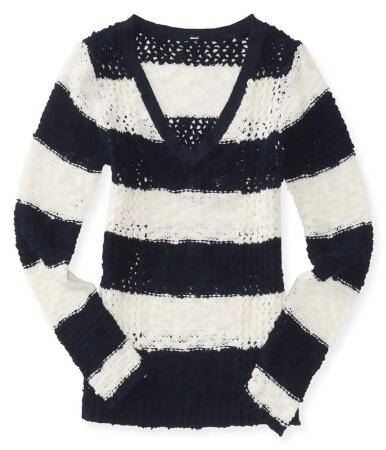 Aeropostale Womens Colorblock Knit Sweater - S