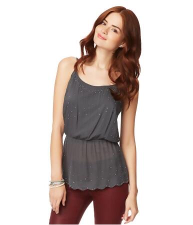 Aeropostale Womens Scalloped Shine Cami - L