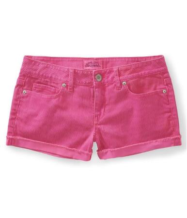 Aeropostale Womens Neon Striped Shorty Casual Denim Shorts - 3/4