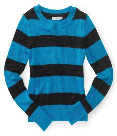 Aeropostale Womens Metallic Stripe Knit Sweater - M