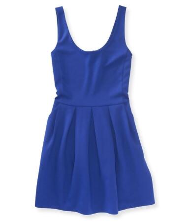 Aeropostale Womens Solid Ponte A-Line Dress - L